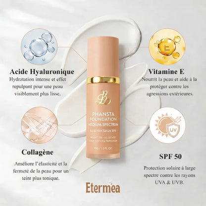Etermea™ – Fond de Teint 4-en-1 à Adaptation Naturelle SPF 50