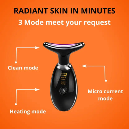 Luméa™ - Masseur Visage & Cou 7 Couleurs LED – Anti-Rides