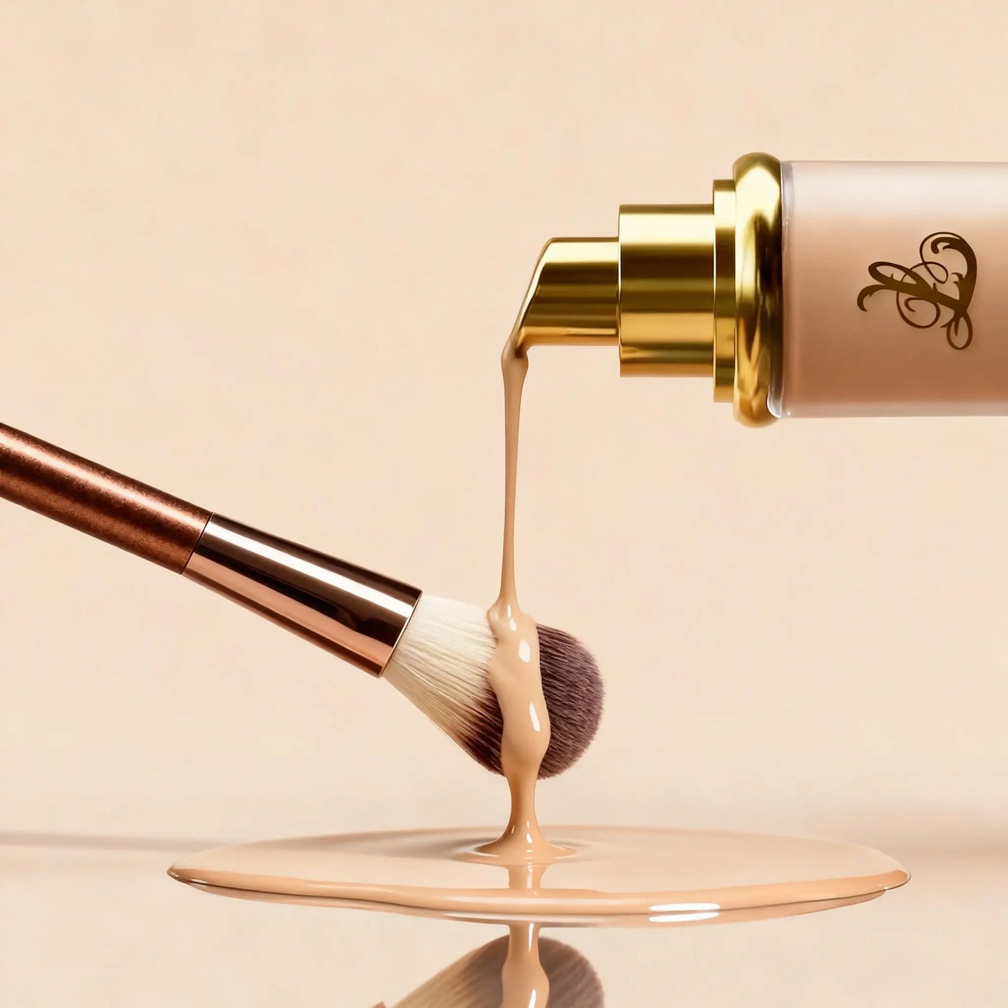 Etermea™ – Pinceau de Maquillage 2-en-1 Précision Teint & Poudre